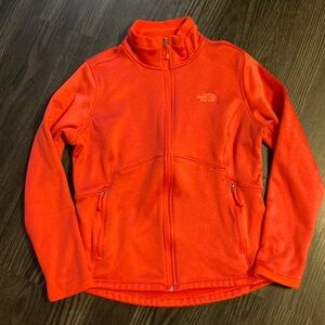 🍍THE NORTH FACE FULL ZIPP SWEATSHIRT 🍍SIZE LARGE🍍20” pit to pit🍍coral-CK